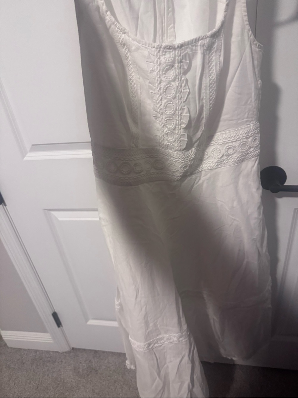 White Lace-Trim Maxi dress - Women's
